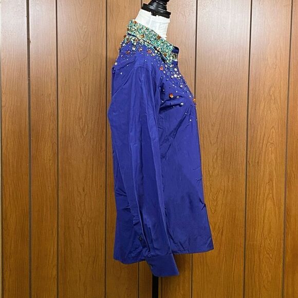 Dries Van Noten Clavelly Degrade Beaded Shirt size 40/us size 8 - Picture 9 of 11